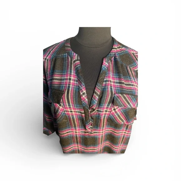 Plaid Women's Tunic Top - Picture 3 of 6